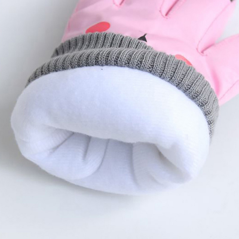 Vaikiškos slidinėjimo pirštinės Žiemos Lauko Sportas Važiavimas dviračiais Vaikų Sniegui Neperšlampamos Aksominės Šiltos Vėjo nepraleidžiančios slidinėjimo pirštinės vaikams