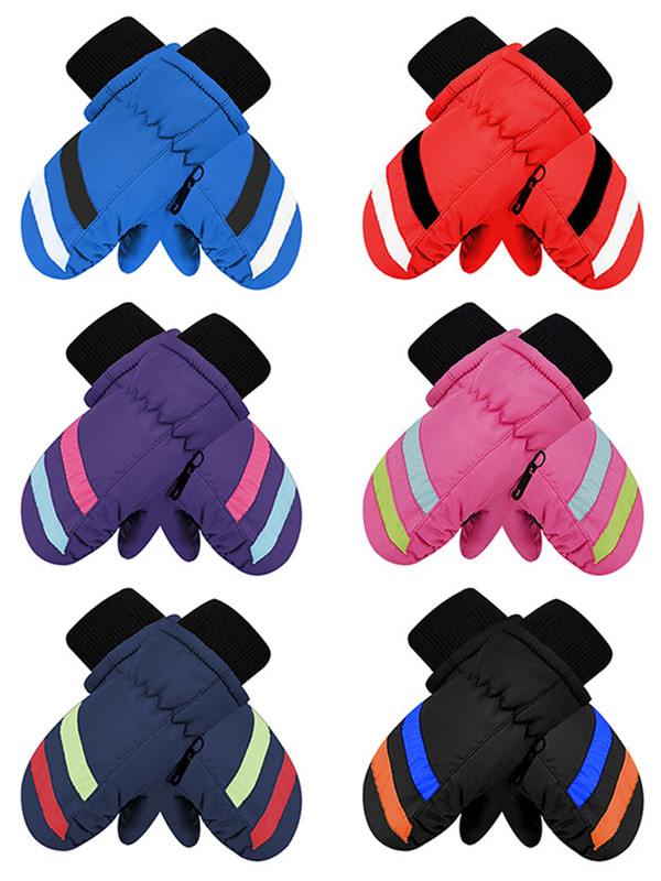 Žieminės neperšlampamos pirštinės be pirštų jodinėjimas tėvas-vaikas 2-5 metų vaikiškas krepšys pirštas šiltos slidinėjimo pirštinės lauke