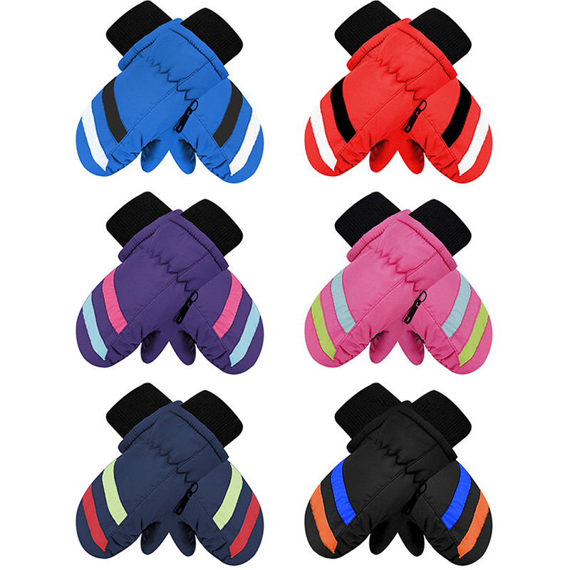 Žieminės neperšlampamos pirštinės be pirštų jodinėjimas tėvas-vaikas 2-5 metų vaikiškas krepšys pirštas šiltos slidinėjimo pirštinės lauke