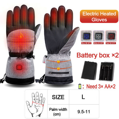 LOOGDEEL Savaime šildomos Rankos Šiltos Elektrinės Termo Slidinėjimo Pirštinės Vyrams Moterims Neperšlampamos Snieglentės Dviratis Motociklas Sniego pirštinės
