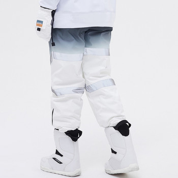 Нови зимни ски панталони Мъжки, устойчиви на износване дамски гащеризони Светлоотразяващи топли панталони за сноуборд на открито Водоустойчиви зимни панталони с вратовръзка