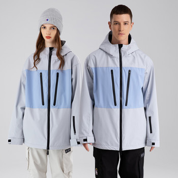 Ανδρικές και γυναικείες φόρμες σκι αντιανεμικές και αδιάβροχες μονόσαντες φόρμες χιονιού διπλής σανίδας χειμερινές ζεστές στολές σκι υψηλής ποιότητας