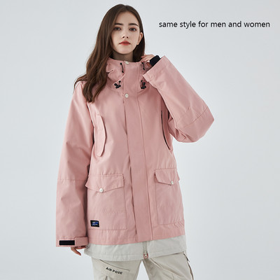 Naujos slidinėjimo striukės Moteriškos viršutinės striukės lauko snieglenčių striukės Vyriškos vėjui nepralaidus vandeniui atsparus slidinėjimo kostiumas Žieminiai drabužiai Kailis Šiltai kvėpuojantis