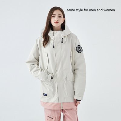 Naujos slidinėjimo striukės Moteriškos viršutinės striukės lauko snieglenčių striukės Vyriškos vėjui nepralaidus vandeniui atsparus slidinėjimo kostiumas Žieminiai drabužiai Kailis Šiltai kvėpuojantis