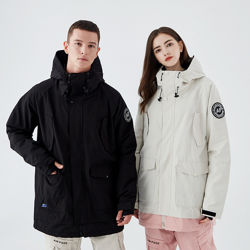 Naujos slidinėjimo striukės Moteriškos viršutinės striukės lauko snieglenčių striukės Vyriškos vėjui nepralaidus vandeniui atsparus slidinėjimo kostiumas Žieminiai drabužiai Kailis Šiltai kvėpuojantis