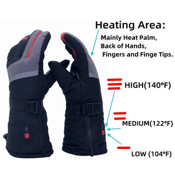 Θερμαινόμενα γάντια για άντρες Θερμαινόμενα γάντια με μπαταρίες Οθόνη αφής δάχτυλα αδιάβροχα γάντια χιονιού για άνδρες γυναίκες που ψαρεύουν