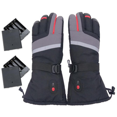 Šildomos pirštinės vyrams Šildomos pirštinės su baterijomis Jutiklinio ekrano pirštų galiukais vandeniui atsparios sniego motociklo pirštinės vyrams Moterų žvejyba