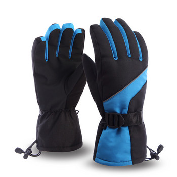 2022 Топли мъжки ски ръкавици Спортни водоустойчиви дамски ръкавици Отопляеми планински ски Мъжки дрехи Фитнес на открито Женски студени ръкавици