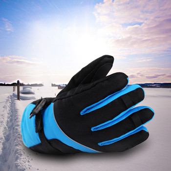 2022 Топли мъжки ски ръкавици Спортни водоустойчиви дамски ръкавици Отопляеми планински ски Мъжки дрехи Фитнес на открито Женски студени ръкавици