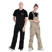 Naujos moteriškos ir vyriškos sniego kelnės Žiemos lauko sportiniai šliaužtinukai ledo kelnės snieglentininkų drabužiai vandeniui atsparūs seilinukai slidinėjimo kostiumai