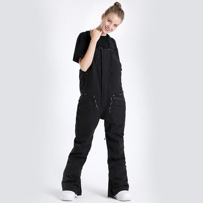 Naujos moteriškos ir vyriškos sniego kelnės Žiemos lauko sportiniai šliaužtinukai ledo kelnės snieglentininkų drabužiai vandeniui atsparūs seilinukai slidinėjimo kostiumai