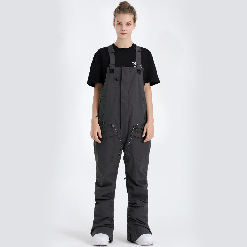 Naujos moteriškos ir vyriškos sniego kelnės Žiemos lauko sportiniai šliaužtinukai ledo kelnės snieglentininkų drabužiai vandeniui atsparūs seilinukai slidinėjimo kostiumai