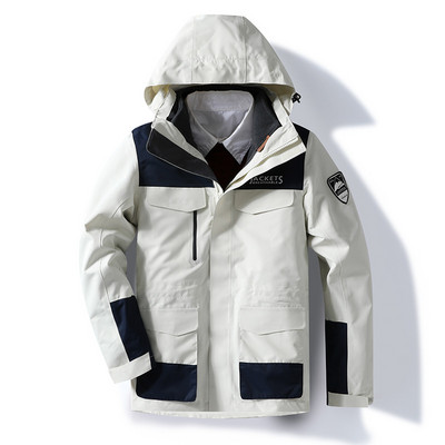 Žiemos poros su to paties stiliaus striukėmis, slidinėjimo kostiumai, lauko žvejybos kostiumai, trys viename nuimamos plius Velvet slidinėjimo striukės