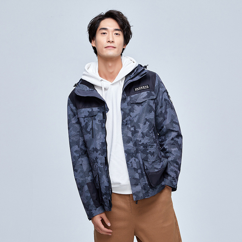 Žiemos poros su to paties stiliaus striukėmis, slidinėjimo kostiumai, lauko žvejybos kostiumai, trys viename nuimamos plius Velvet slidinėjimo striukės