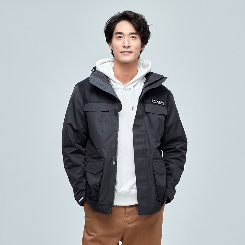 Žiemos poros su to paties stiliaus striukėmis, slidinėjimo kostiumai, lauko žvejybos kostiumai, trys viename nuimamos plius Velvet slidinėjimo striukės