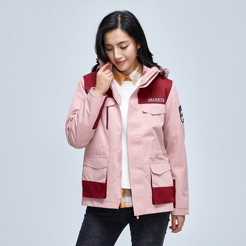 Žiemos poros su to paties stiliaus striukėmis, slidinėjimo kostiumai, lauko žvejybos kostiumai, trys viename nuimamos plius Velvet slidinėjimo striukės