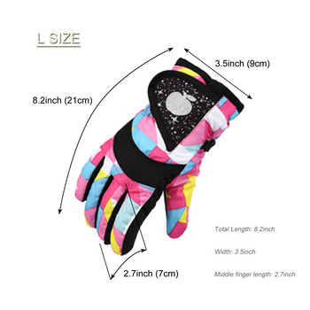 Зимни топли ски ръкавици за сноуборд, мъже, жени, деца, ръкавици за сняг, водоустойчиви ски, дишащи въздушни спортни ски ръкавици размер L