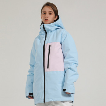 Ново зимно ски яке в съвпадащ цвят, голям размер, мъже, жени, топло ветроустойчиво водоустойчиво яке за сноуборд, дишащо снежно палто унисекс