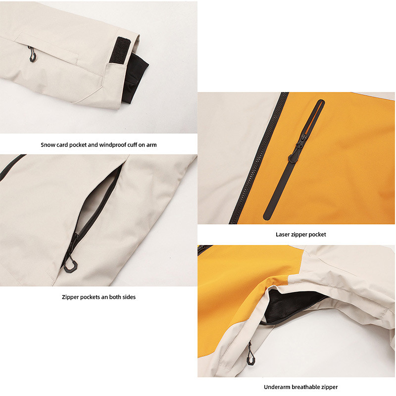 Naujos spalvos žieminė slidinėjimo striukė Oversize vyriška moteriška šilta vėjui nepralaidi vandeniui atspari snieglenčių striukė kvėpuojanti sniego paltai, Unisex