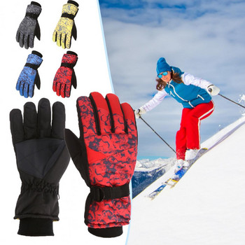 1 чифт ски ръкавици Удебелени ръкавици за яздене Ръкавици за каране на мотоциклет против плъзгане