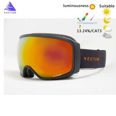 Gamintojas VECTOR Slidinėjimo akiniai Vyriški Moteriški Anti-Rasojantys UV400 Slidinėjimo snieglenčių akiniai Sferiniai Didelės Kaukės Akiniai Snieglenčių akiniai