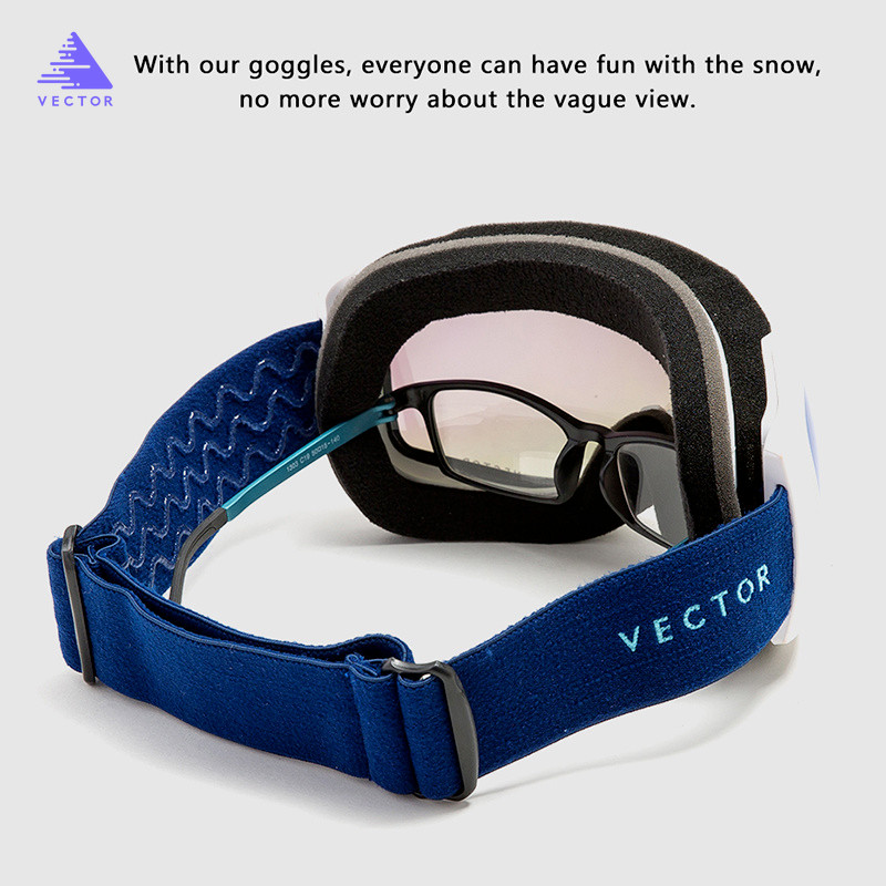 Gamintojas VECTOR Slidinėjimo akiniai Vyriški Moteriški Anti-Rasojantys UV400 Slidinėjimo snieglenčių akiniai Sferiniai Didelės Kaukės Akiniai Snieglenčių akiniai