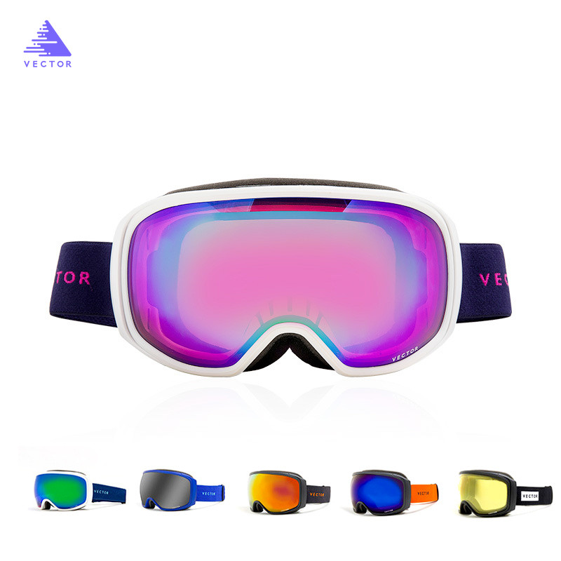 Gamintojas VECTOR Slidinėjimo akiniai Vyriški Moteriški Anti-Rasojantys UV400 Slidinėjimo snieglenčių akiniai Sferiniai Didelės Kaukės Akiniai Snieglenčių akiniai