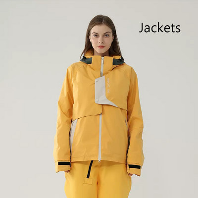 Žiemos nauja viršutinė slidinėjimo striukė Lauko žygio striukės Snieglenčių striukė, vėjui nepralaidi, vandeniui atspari slidinėjimo kostiumas vyrams, moteriškas, laisvas paltas su gobtuvu