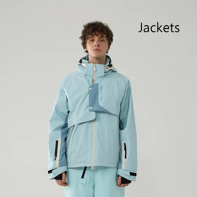 Žiemos nauja viršutinė slidinėjimo striukė Lauko žygio striukės Snieglenčių striukė, vėjui nepralaidi, vandeniui atspari slidinėjimo kostiumas vyrams, moteriškas, laisvas paltas su gobtuvu