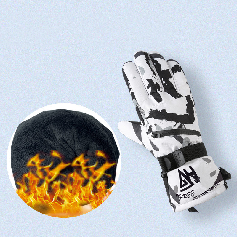Žieminės slidinėjimo pirštinės suaugusiems, neperpučiamos, šiltos, moteriškos, neperšlampamos, liečiamasis ekranas, vyriškos lauko snieglentės, dviračių sportinės, slidinėjimo pirštinės