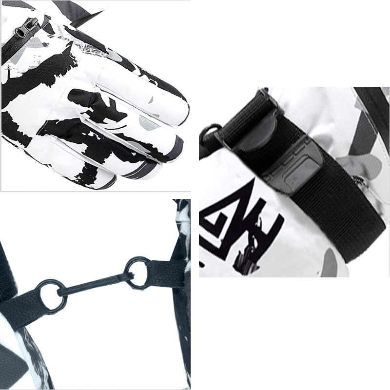 Žieminės slidinėjimo pirštinės suaugusiems, neperpučiamos, šiltos, moteriškos, neperšlampamos, liečiamasis ekranas, vyriškos lauko snieglentės, dviračių sportinės, slidinėjimo pirštinės