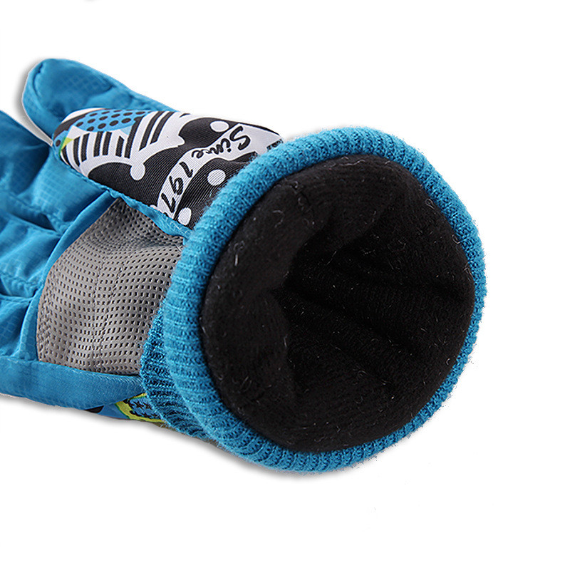 Gyerekek Kesztyűk Tél Meleg Hó Síelés Fiú Lányok Sport Vízálló Szélálló Snowboard Graffiti Nyomtatás Ujjatlanok Kesztyűk Guantes