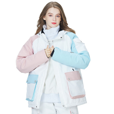 Ново ски яке Гащеризон Color Block Модни якета за лед и сняг Топли външни дрехи Водоустойчиви зимни костюми за сноуборд Ски