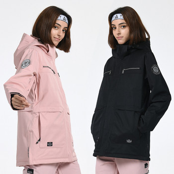 Χειμερινό νέο κορυφαίο μπουφάν για σκι Ζεστό ανδρικό γυναικείο αθλητισμό για υπαίθρια σπορ Mountain Snowboard μπουφάν αντιανεμικό αδιάβροχο παλτό σκι με κουκούλα