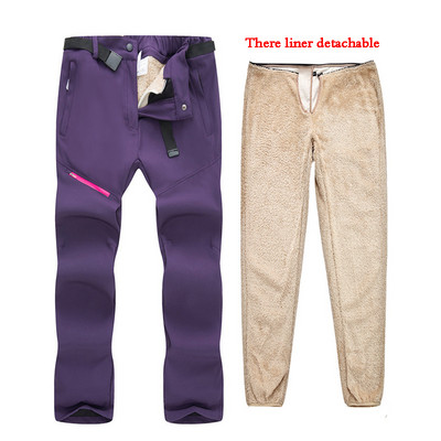 Slidinėjimo snieglenčių kelnės moterims ir vyrams šiltos vilnos Softshell kelnės žvejybai laipiojimo kelnės vėjui atsparios vandeniui atsparios sniego slidinėjimo kelnės