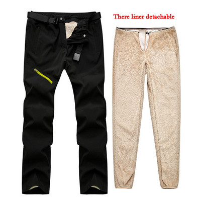 Slidinėjimo snieglenčių kelnės moterims ir vyrams šiltos vilnos Softshell kelnės žvejybai laipiojimo kelnės vėjui atsparios vandeniui atsparios sniego slidinėjimo kelnės