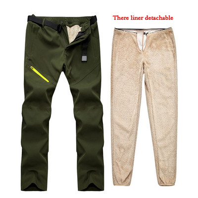 Slidinėjimo snieglenčių kelnės moterims ir vyrams šiltos vilnos Softshell kelnės žvejybai laipiojimo kelnės vėjui atsparios vandeniui atsparios sniego slidinėjimo kelnės
