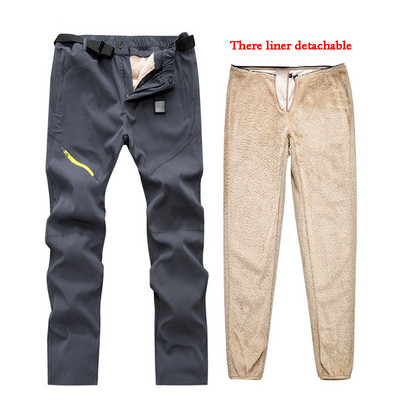 Slidinėjimo snieglenčių kelnės moterims ir vyrams šiltos vilnos Softshell kelnės žvejybai laipiojimo kelnės vėjui atsparios vandeniui atsparios sniego slidinėjimo kelnės