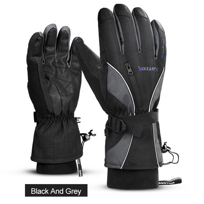 KUTOOK žiemos slidinėjimo pirštinės Snieglenčių pirštinės Sniego motociklas Neperšlampamas Šiltas jutiklinis ekranas Penkių pirštų vėjui atsparios slidinėjimo pirštinės lauke