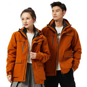 Vyriškos moteriškos pūkinės striukės 3 viename Aukštos klasės rudens žiemos striukė stora verslo mados darbo drabužiai vandeniui atsparūs snieglenčių slidinėjimo paltai
