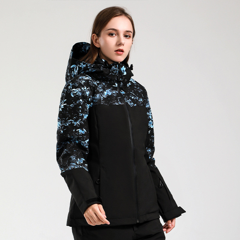 2022 m. Naujas žieminis slidinėjimo kostiumas moteriškas lauko snieglenčių striuke Šiltos spalvos derančios alpinizmo striukė vandeniui atsparus slidinėjimo viršus