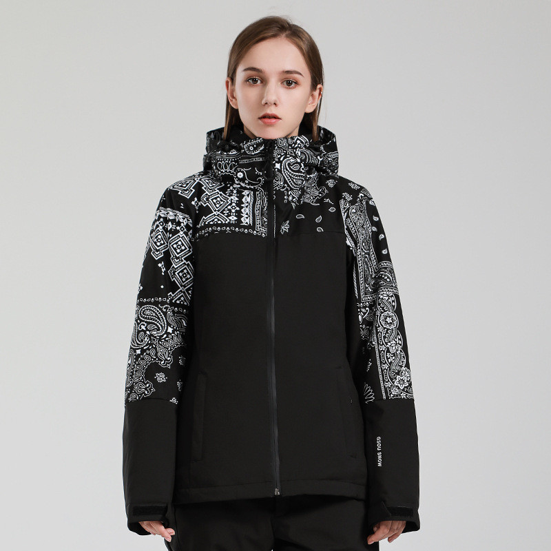 2022 m. Naujas žieminis slidinėjimo kostiumas moteriškas lauko snieglenčių striuke Šiltos spalvos derančios alpinizmo striukė vandeniui atsparus slidinėjimo viršus