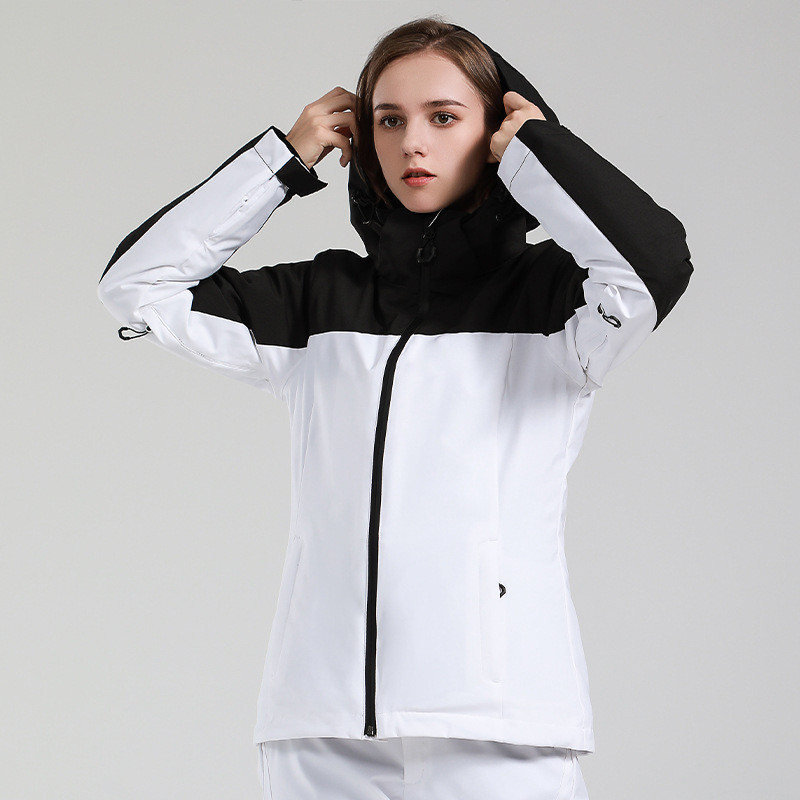 2022 m. Naujas žieminis slidinėjimo kostiumas moteriškas lauko snieglenčių striuke Šiltos spalvos derančios alpinizmo striukė vandeniui atsparus slidinėjimo viršus