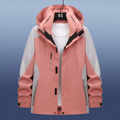 2022 m. „Trys viename“ žieminė vėjo striukė „Ourdoor“ vandeniui atspari sportinė striukė Žygiai Laipiojimas Žygiai Riedlentė Slidinėjimo striukės Moterys Vyrai