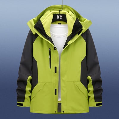 2022 m. „Trys viename“ žieminė vėjo striukė „Ourdoor“ vandeniui atspari sportinė striukė Žygiai Laipiojimas Žygiai Riedlentė Slidinėjimo striukės Moterys Vyrai