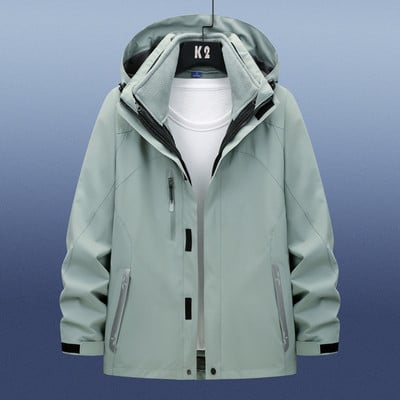 2022 m. „Trys viename“ žieminė vėjo striukė „Ourdoor“ vandeniui atspari sportinė striukė Žygiai Laipiojimas Žygiai Riedlentė Slidinėjimo striukės Moterys Vyrai