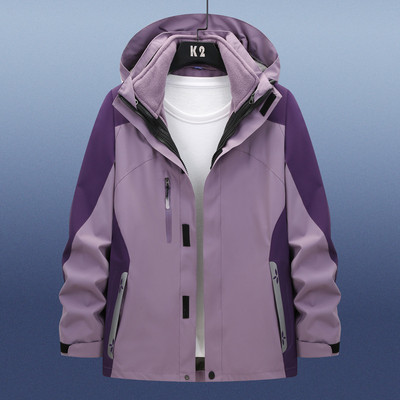 2022 m. „Trys viename“ žieminė vėjo striukė „Ourdoor“ vandeniui atspari sportinė striukė Žygiai Laipiojimas Žygiai Riedlentė Slidinėjimo striukės Moterys Vyrai