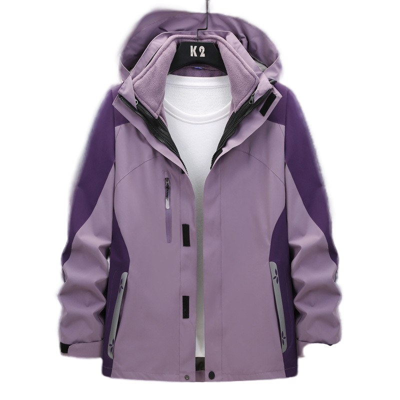 2022 m. „Trys viename“ žieminė vėjo striukė „Ourdoor“ vandeniui atspari sportinė striukė Žygiai Laipiojimas Žygiai Riedlentė Slidinėjimo striukės Moterys Vyrai