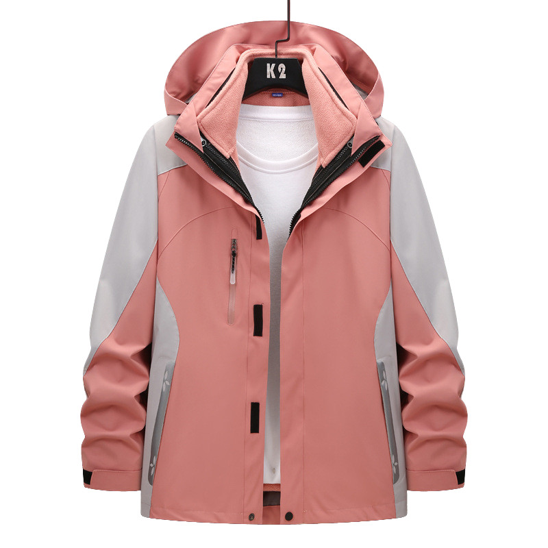 2022 m. „Trys viename“ žieminė vėjo striukė „Ourdoor“ vandeniui atspari sportinė striukė Žygiai Laipiojimas Žygiai Riedlentė Slidinėjimo striukės Moterys Vyrai