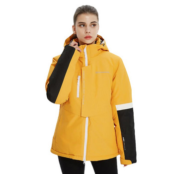 Ново модно дамско пачуърк ски облекло Водоустойчиво ветроустойчиво топло каране на ски сноуборд яке за сняг Палто Издръжливи спортни дрехи